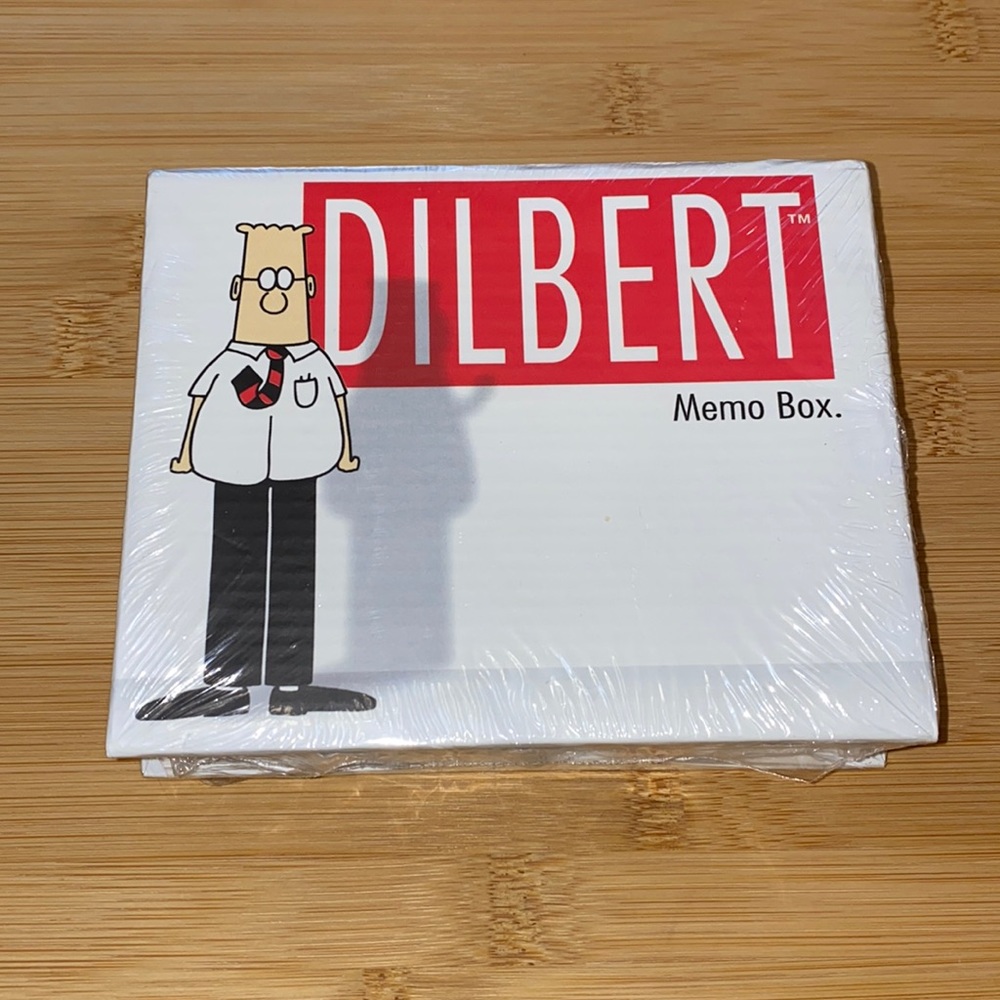 NEW DILBERT Stationary Memo Box